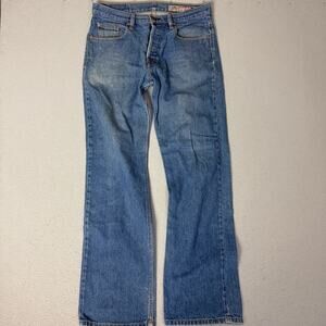 Volcom Men’s Jeans 30x32 Blue Denim Straight Leg Skate Y2K Distressed